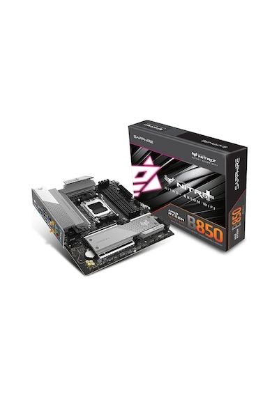 Sapphıre Nıtro+ B850m Wıfı Amd B850 Soket Am5 Ddr5 8000+mt/s Oc Wifi 6 Matx Anakart-52123-01-40g