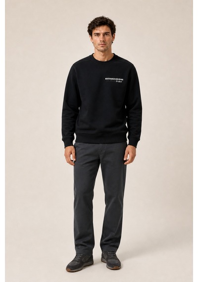 Redline Takes Bisiklet Yaka Kışlık Regular Fit Sweatshirt Siyah