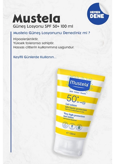 Mustela Güneş Losyonu Spf 50+ 100 Ml