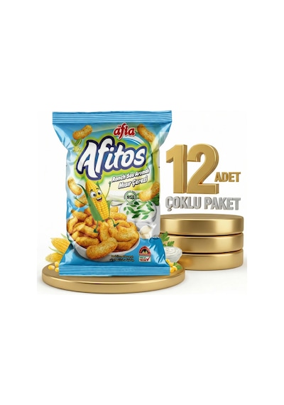 Afia Afitos Ranch Aromalı Mısır Çerezi 12x50 Gr