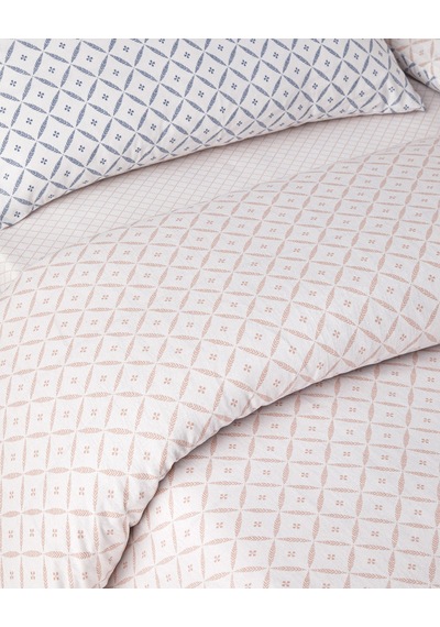 Diamond Bloom Kolay Ütülenir Tek Kişilik Nevresim Takımı 160x220 Cm Mavi - Pembe