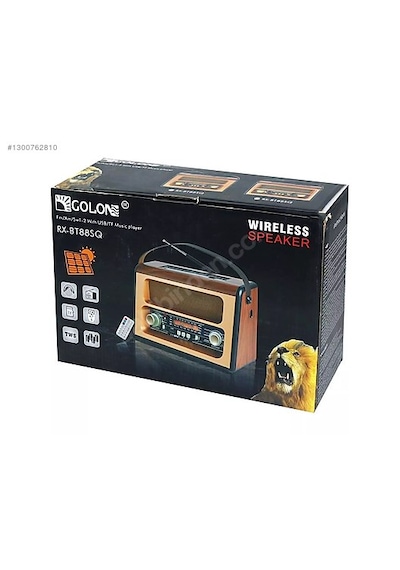 Golon Rx-bt88sq Bluetooth Usb Nostaljik Şarjlı Radyo Güneş Enerjili - Sencan Sound