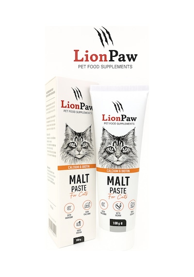 Lion Paw Anti Hairball Tüy Yumağı Önleyici Malt Macun Biotin Kalsiyum İçerikli 100 G