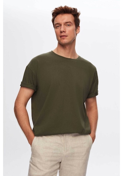 D's Damat Ds Damat Comfort Haki %100 Pamuk T-shirt 6HC14ORT02006 Haki