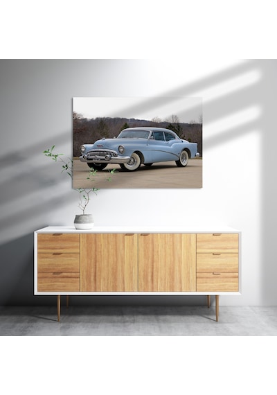 Cakasepetim Açık Mavi Buick Klasik Ahşap Mdf Tablo