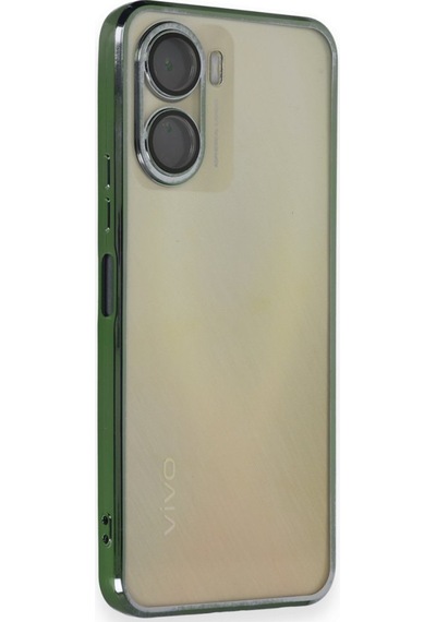 Vivo Y16 Kılıf Kamera Lens Korumalı Parlak Silikon Kapak Ryc/razer Lens - Yeşil Yeşil