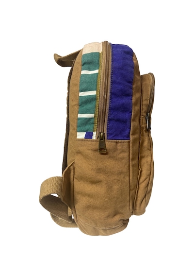 Old Cotton Cargo Kaliteli Renkli Vintage Salaş Disayn Günlük Sırt Gezi Okul Seyahat Çantası 28 Cm X 37 Cm Mavi