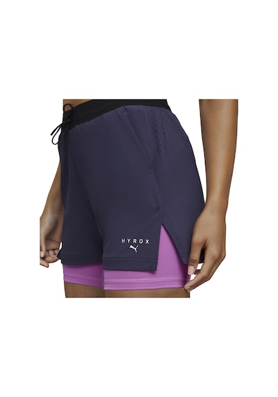 Puma X Hyrox Dryelite 2in1 Kadın Mor Antrenman Şort 52857764