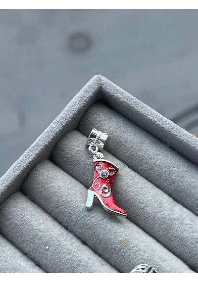 Topuklu Çizme Charm / Asafaccessory Kırmızı