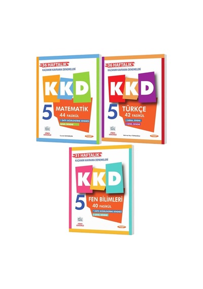 Kurmay 2027 5. Sınıf Matematik + Türkçe + Fen Bilimleri Haftalık Kazanım Kavrama Denemeleri Seti 3 Kitap Maarif Model