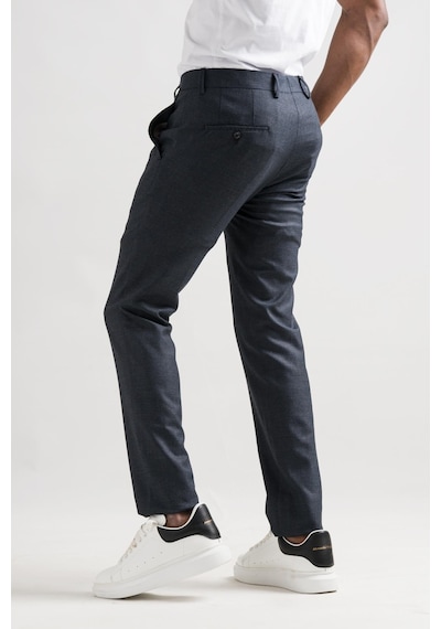 Ecer Slimfit Bitik Kareli Boru Paça Kışlık Erkek Kumaş Pantolon 001