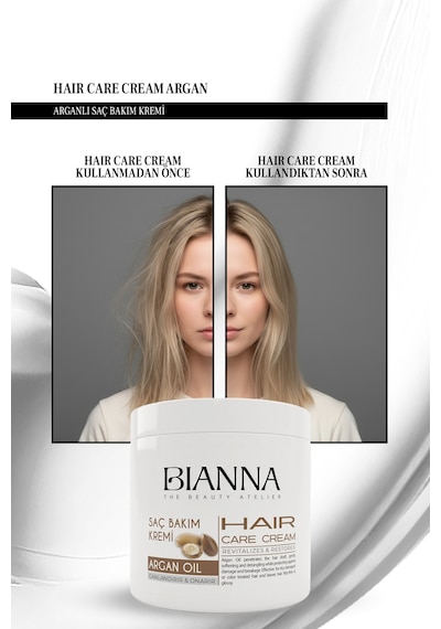 Binna Argan Yağlı Canlandırıcı Ve Onarıcı Saç Bakım Kremi 500 ML