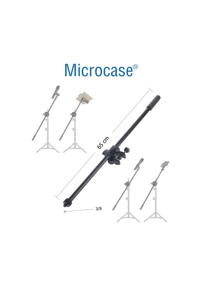 Tr Stüdyo Mikrofon Standları İçi Metal Boom Kolu Boomarm 65 Cm 3/8 Vida - Al4729 Genel