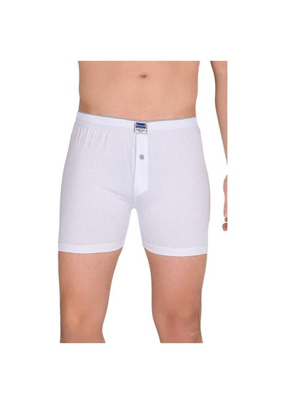 10 Adet Berrak Erkek Penye Boxer Short 1099 Beyaz