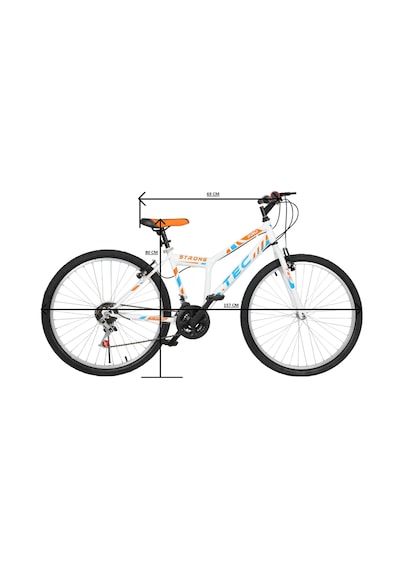 Belderia Tec Strong 24" Jant 21 Vites V-Fren Beyaz-Turuncu Dağ Bisikleti