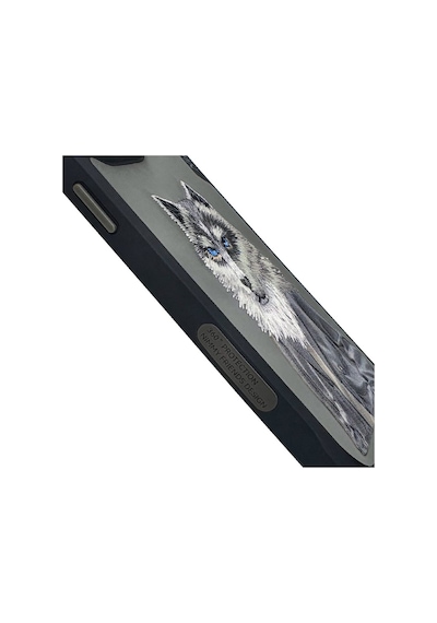 Samsung Galaxy Uyumlu S24 Ultra 3d Gerçek Nakış İşlemeli Kurt Figürlü Fashion Pet Kılıf Şeffaf
