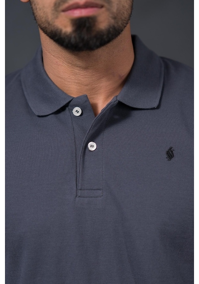 San&fa Regular Fit Polo Yaka Uzun Kol Pamuklu Baharlık Sweatshirt Antrasit San&fa Regular Fit Polo Yaka Uzun Kol Pamuklu Baharlık Sweatshirt Antrasit