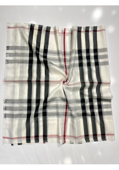 Burbery Ekose Şal Spor Saçak - 8 08