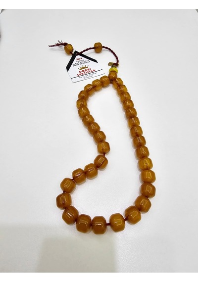 Omari İmzalı Sertifikalı Alman Faturan Sıkma Kehribar Tesbih 11x1 39163430