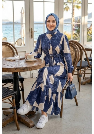 Hb Harma Time Butik Kadın Kuşaklı Viskon Kumaş Tesettür Lacivert Elbise Lacivert Lacivert Hb Harma Time Butik Kadın Kuşaklı Viskon Kumaş Tesettür Lacivert Elbise Lacivert Lacivert