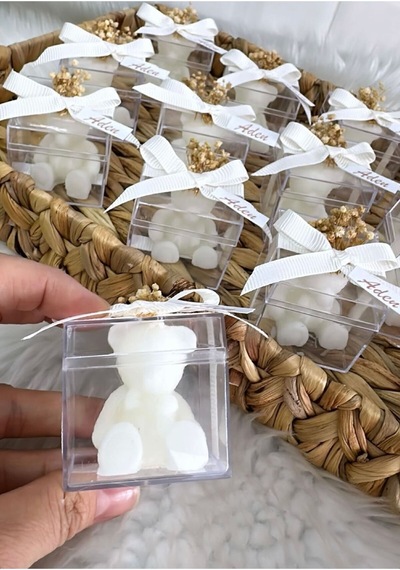 Bernami Vazo Pinterest Ayıcıklı Mum Krem Kutulu 10 Adet Diğer