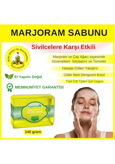 Organicsun Marjoram Oil Tea Tree Çay Ağacı Sabunu 140 G