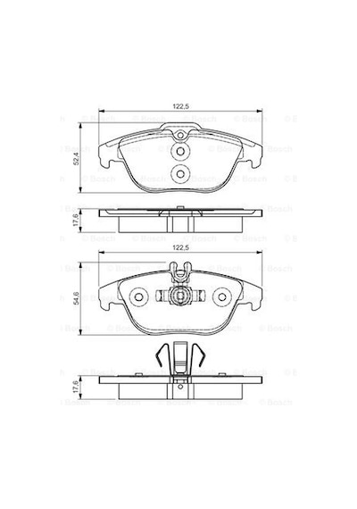 Mercedes C204 11-14 Arka Fren Balata Seti Bosch  A0054200720