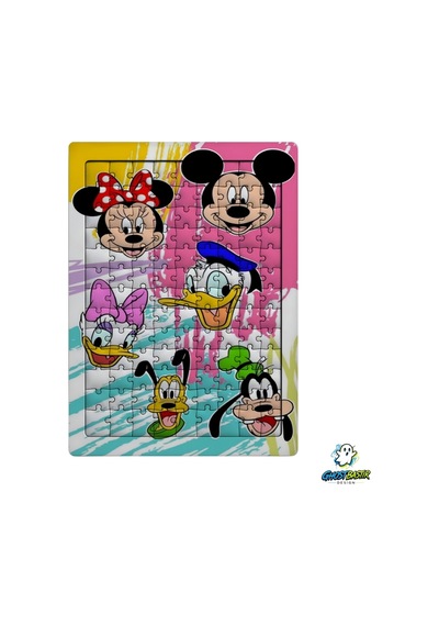 Ghostbastır Design Disney Karakterleri 99 Parça Ayaklı Puzzle Dekoratif Çocuk Yapbozu 0214