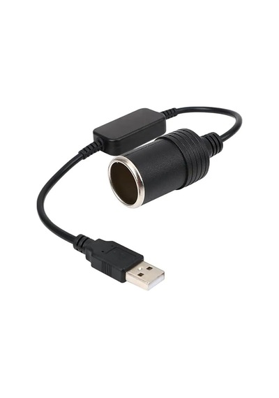 Tr Usb 2.0 Siyah 5 Volt 2 Amper To 12 Volt 800mah Araç Çakmaklığına Çevirici