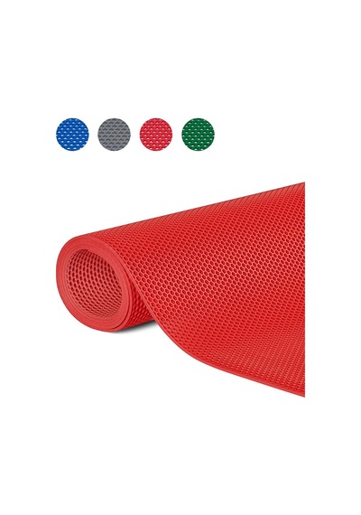 Kaydırmaz Bal Petek Paspas 90cmx15metre Kırmızı Pvc Z Mat Pas Pas İç Dış Mekan Yolluk Islak Zemin Halısı Kiremit