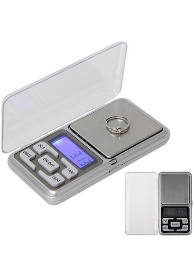 Go İthalat Dijital Hassas Cep Terazi 500 Gr 0.01 Taksimat Notebook Gümüş