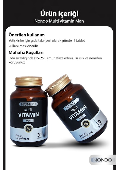 Nondo Vitamins Multivitamin Men 30 Tablet