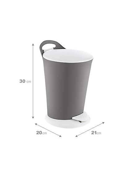 Smartware Penguen Pedallı Çöp Kovası Gri 6 Lt 6998