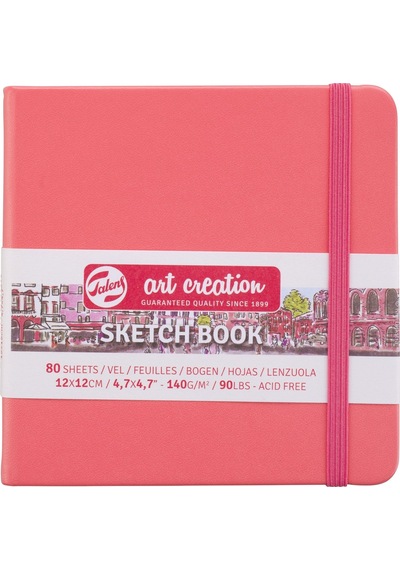 Talens Sketchbook Sert Kapak Eskiz Çizim Defteri 12x12 Cm. Coral