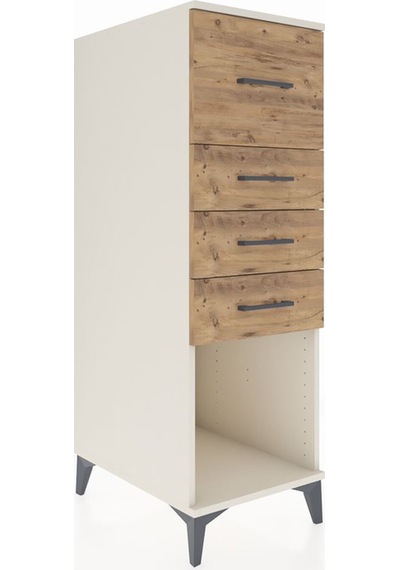 Kronos Dolap 4 Çekmeceli 44x59x134 Aytaşı-çam Aytaşı
