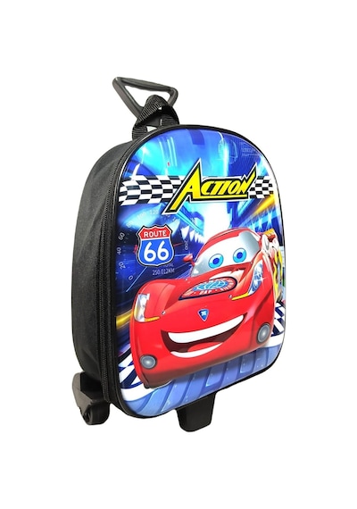 Çekçekli Action Cars Anaokulu Çantası - Cars Çanta - Erkek Çanta