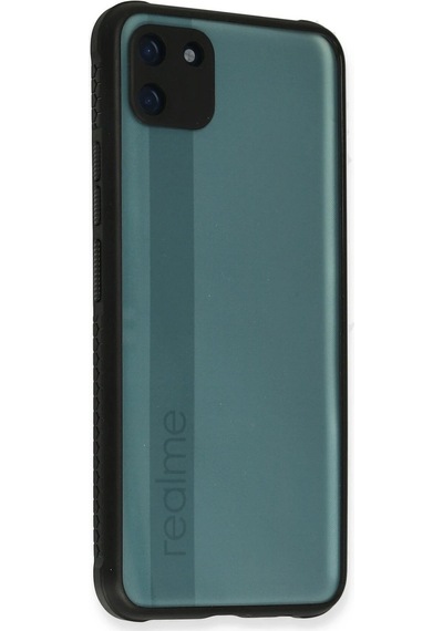 Newface Realme C11 Kılıf Miami Şeffaf Silikon Semeglbl - 12 - Siyah