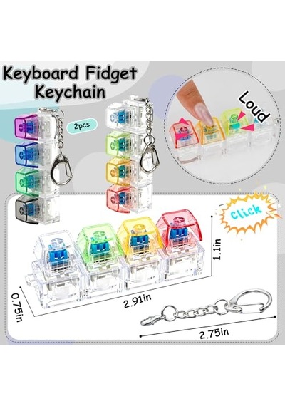 2 Adet Klavye Fidget Oyuncak, Klavye Fidget Anahtarlık 4'ü 1 Arada Klavye Dekompresyon Düğmesi Parmak Tıkırtı Oyuncaklar, Anahtarlık Düğmesi Stres Giderici Fidget Hediyeler Stres Rahatlama Stres 2 Adet Klavye Fidget Oyuncak, Klavye Fidget Anahtarlık 4'ü 1 Arada Klavye Dekompresyon Düğmesi Parmak Tıkırtı Oyuncaklar, Anahtarlık Düğmesi Stres Giderici Fidget Hediyeler Stres Rahatlama Stres