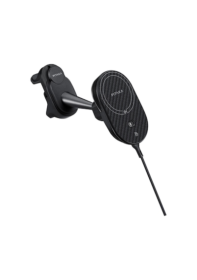 Pitaka Magez Pro 2 Magsafe Şarj Özellikli Qi2 Teknolojili Aramid Fiber Araç Telefon Tutucu Siyah