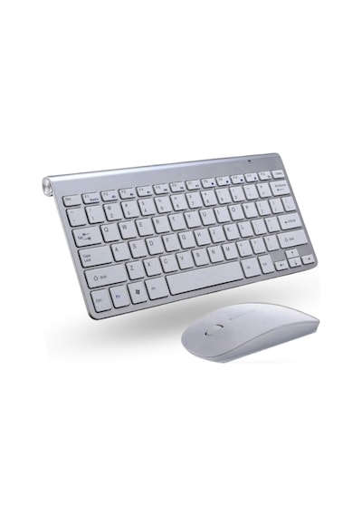 Büro Ev Ofis Bilgisayarı İçin Gri Wifi Kablosuz Klavye Mouse Seti Diğer