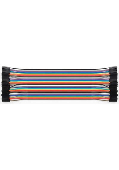 20cm 40 Pin Dişi Dişi Dupont Kablo Ayrılabilir 2.54mm 10 Renk Breadboard Atlama Kablosu Jumper