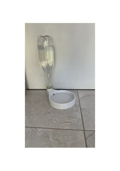 21x15 Cm Pratik Pet Şişe Uyumlu Otomatik Kedi Köpek Suluğu - 3d Tasarım Taşınabilir Mama Ve Su Kabı Altlığı