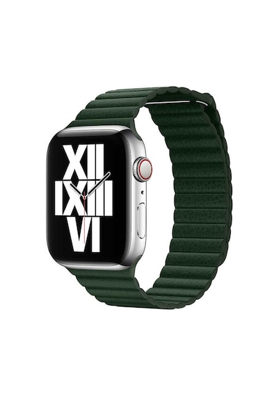 Ekılıf - Apple Uyumlu  Watch 40mm - Kordon Deri Lop Kordon Krd-09 - Mavi
