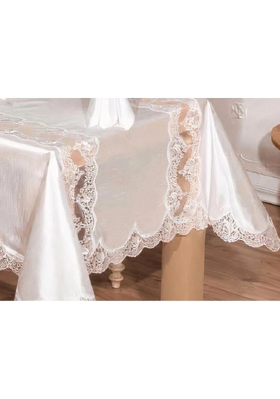 Elenora Osmanlı Ipeği Güpürlü Sofra Takımı 8 Kşl. 170x240cm 17prç. - 455 Çok Renkli