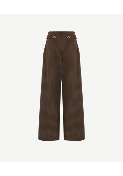 Yargıcı Wide Leg Yüksek Bel Pantolon 25kkpn3028x 208 Kahverengi