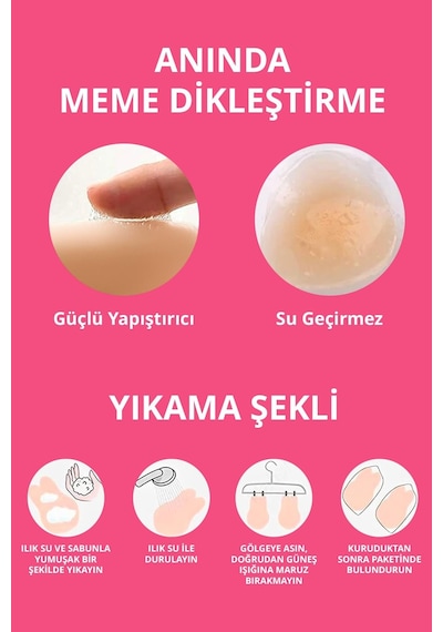 Cottonhill Ten Silikon Göğüs Ucu Kaldırıcı, Kapatıcı Ve Göğüs Dikleştirici Ten