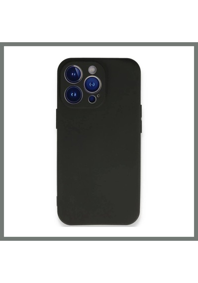 Bezos İphone 14 Pro Max Uyumlu Kılıf First Silikon - Siyah Mmbz