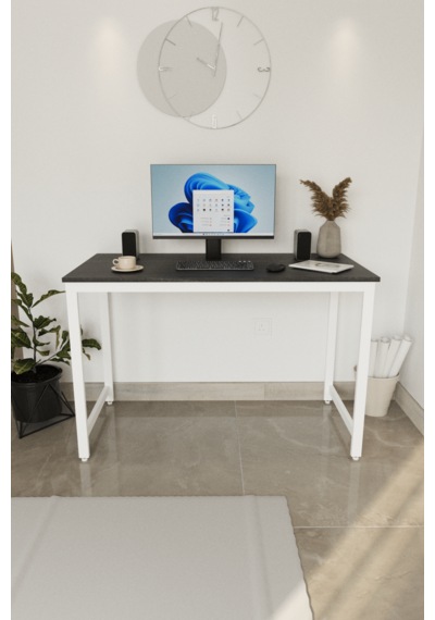 Siyah/beyaz 120x60 Çalışma Masası, Bilgisayar Masası, Ofis Masası, Metal Ayaklı Siyah - Beyaz Siyah/beyaz 120x60 Çalışma Masası, Bilgisayar Masası, Ofis Masası, Metal Ayaklı Siyah - Beyaz