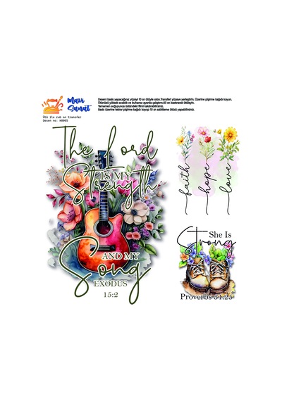 Mavi Sanat Ütü İle Rub On Transfer Kağıdı 30 30 Cm Model No: K0005