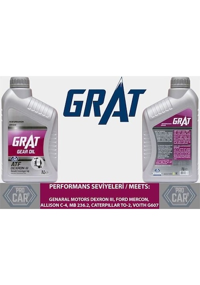 Grat 600031 Atf Iıı 1 Litre Atf-ııı Gm Dexron Iıı